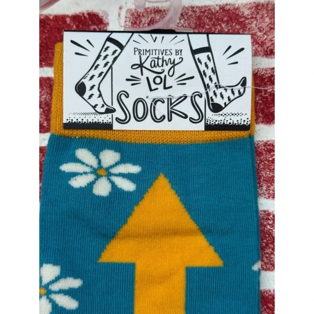 Grandma Daisy Floral Blue Yellow NWT
